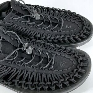 Keen Mens Size 13 Uneek Sandals Black Braided Cord Hybrid Outdoor Shoes 1014097